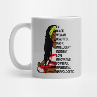 I'm black woman beautiful magic intelligent..black pride gift Mug